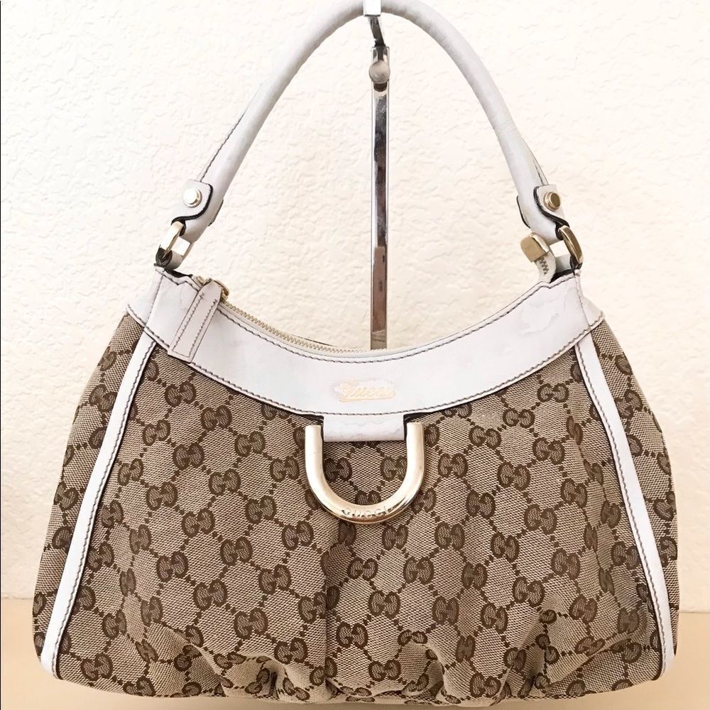 🌺Gucci GG Canvas/Leather Shoulder Bag 💼